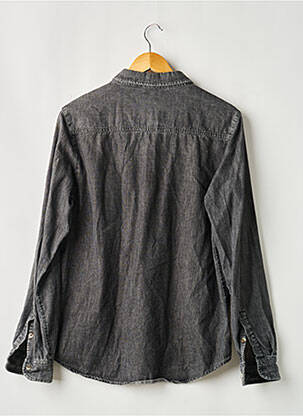 Chemise manches longues coupe droite gris BLUE GARAGE homme