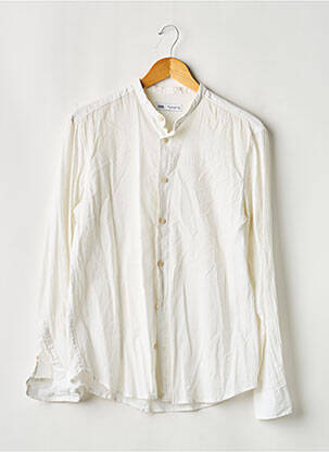 Chemise manches longues fermeture boutonnée sur le devant blanc ZARA homme
