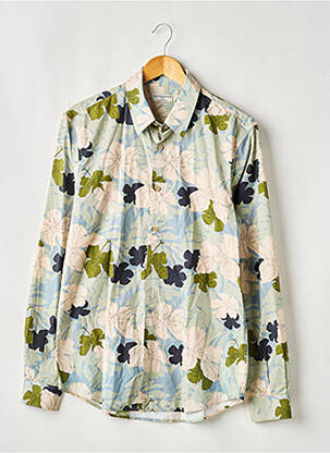 Chemise manches longues imprimé fantaisie bleu EDITIONS M.R homme