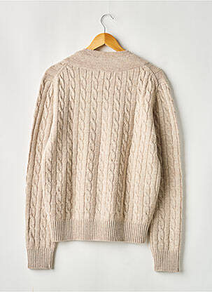 Pull manches longues manches longues beige PUR EGO homme