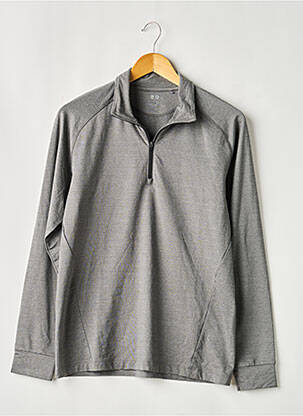 Pull manches longues manches longues gris UNIQLO homme
