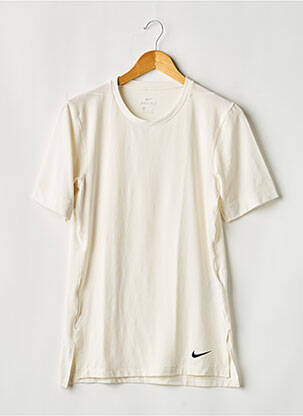 T-shirt coupe droite manches courtes beige NIKE homme