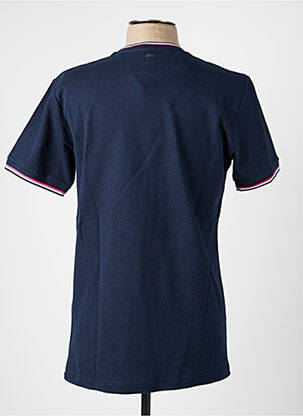 T-shirt broderie manches courtes bleu CAMBERABERO homme