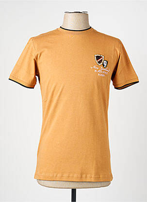 T-shirt broderie manches courtes beige CAMBERABERO homme