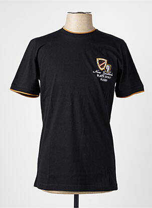 T-shirt broderie manches courtes noir CAMBERABERO homme