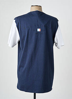 T-shirt broderie manches courtes bleu CAMBERABERO homme