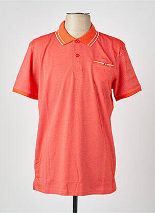 Polo tissage chiné manches courtes orange CAMBERABERO homme