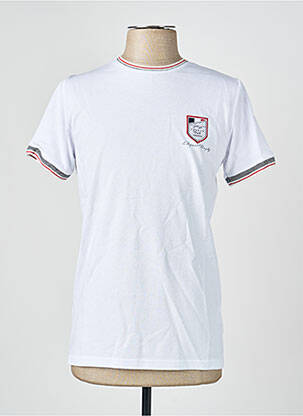 T-shirt broderie manches courtes blanc CAMBERABERO homme