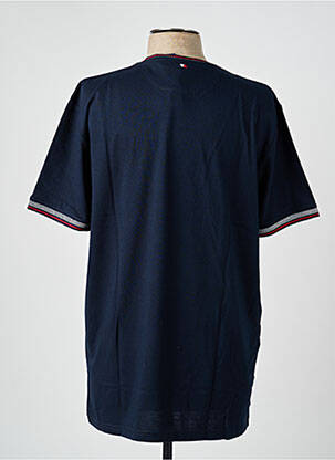 T-shirt broderie manches courtes bleu CAMBERABERO homme