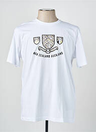 T-shirt broderie manches courtes blanc CAMBERABERO homme