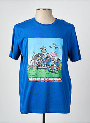 T-shirt stretch manches courtes bleu CAMBERABERO homme