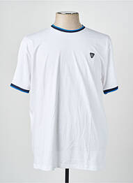T-shirt broderie manches courtes blanc CAMBERABERO homme
