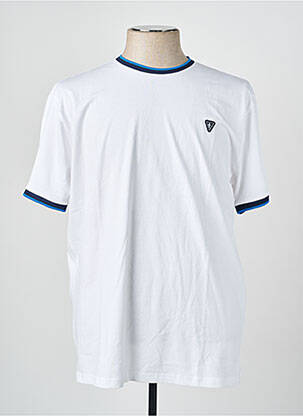 T-shirt broderie manches courtes blanc CAMBERABERO homme