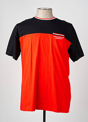 T-shirt broderie manches courtes rouge CAMBERABERO homme