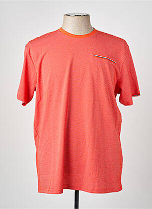 T-shirt tissage chiné manches courtes orange CAMBERABERO homme