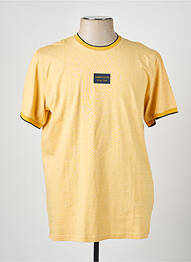 T-shirt coupe cintrée manches courtes jaune CAMBERABERO homme