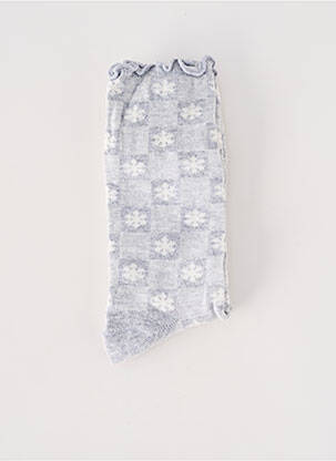 Chaussettes imprimé fantaisie gris ICHI femme