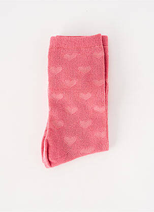 Chaussettes imprimé fantaisie rose ICHI femme