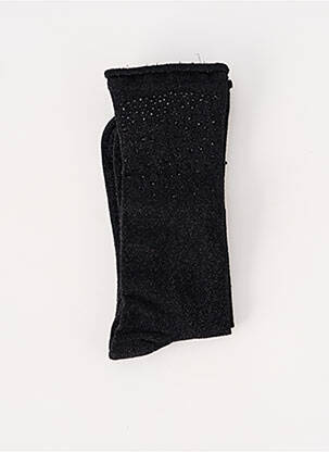 Chaussettes stretch noir ICHI femme