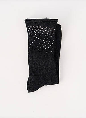 Chaussettes stretch noir ICHI femme