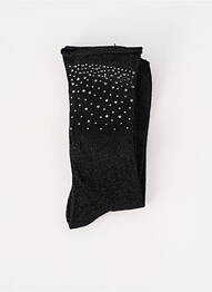 Chaussettes stretch noir ICHI femme