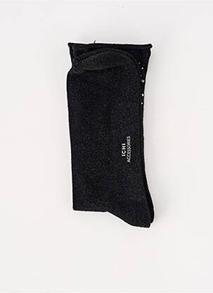 Chaussettes stretch noir ICHI femme