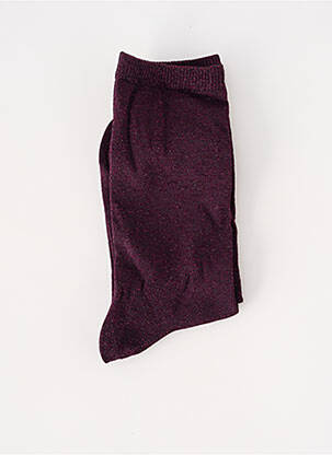 Chaussettes stretch violet ICHI femme