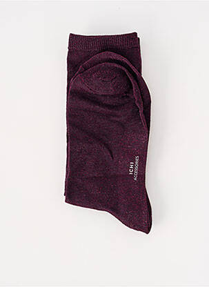 Chaussettes stretch violet ICHI femme