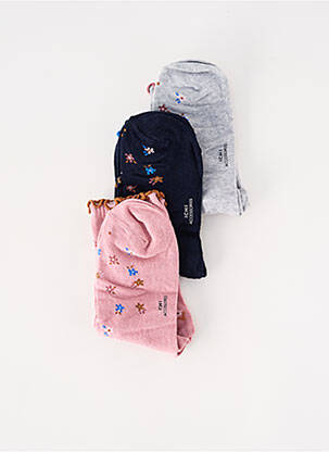 Chaussettes stretch rose ICHI femme
