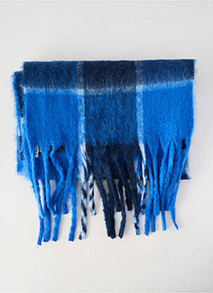 Echarpe imprimé carreaux bleu ICHI femme