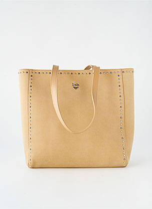 Sac doublure textile forme rectangulaire beige LPB femme