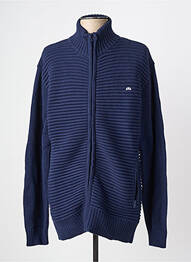 Gilet manches longues maille grosse maille bleu CAMBERABERO homme