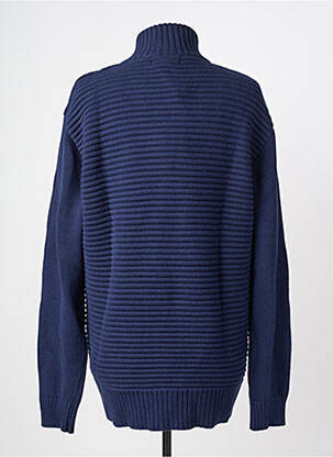 Gilet manches longues maille grosse maille bleu CAMBERABERO homme
