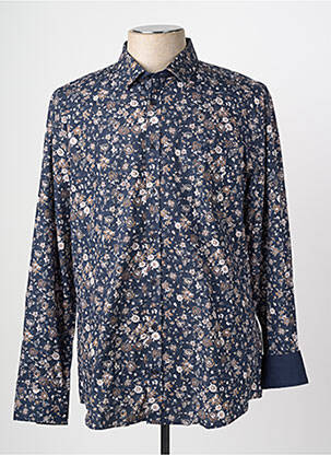 Chemise manches longues imprimé fantaisie bleu CAMBERABERO homme