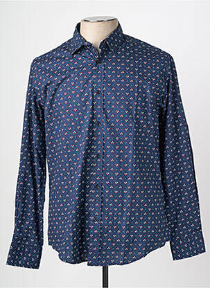 Chemise manches longues imprimé fantaisie bleu CAMBERABERO homme
