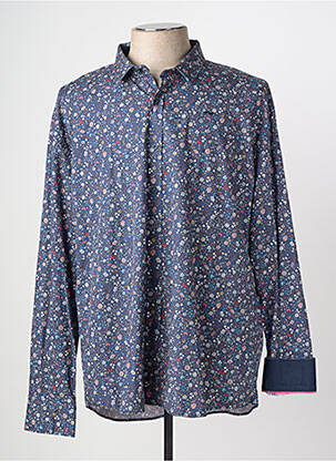 Chemise manches longues imprimé fantaisie bleu CAMBERABERO homme