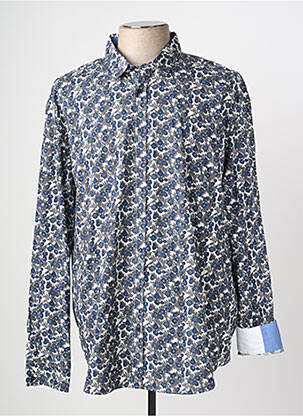 Chemise manches longues imprimé fantaisie bleu CAMBERABERO homme