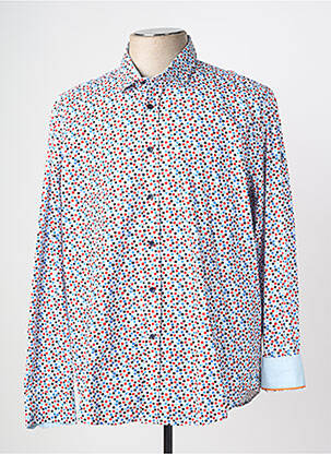 Chemise manches longues imprimé fantaisie bleu CAMBERABERO homme