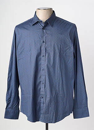 Chemise manches longues imprimé fantaisie bleu CAMBERABERO homme