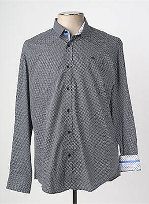Chemise manches longues imprimé fantaisie noir CAMBERABERO homme