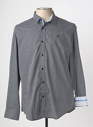 Chemise manches longues imprimé fantaisie noir CAMBERABERO homme