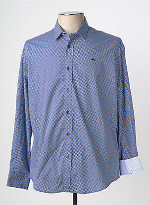 Chemise manches longues imprimé fantaisie bleu CAMBERABERO homme