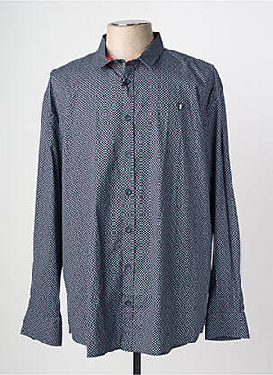 Chemise manches longues imprimé fantaisie bleu CAMBERABERO homme