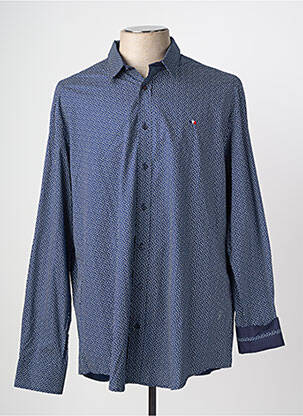 Chemise manches longues imprimé fantaisie bleu CAMBERABERO homme