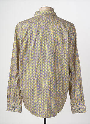Chemise manches longues imprimé fantaisie jaune CAMBERABERO homme