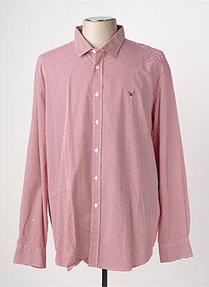 Chemise manches longues imprimé fantaisie rouge CAMBERABERO homme