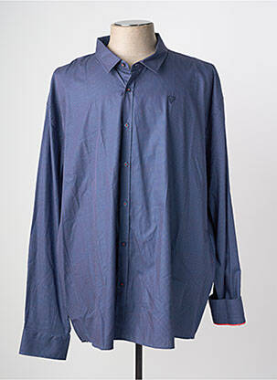 Chemise manches longues imprimé fantaisie bleu CAMBERABERO homme