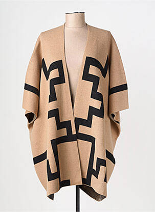 Poncho col v beige NOTSHY femme