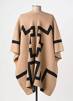 Poncho col v beige NOTSHY femme