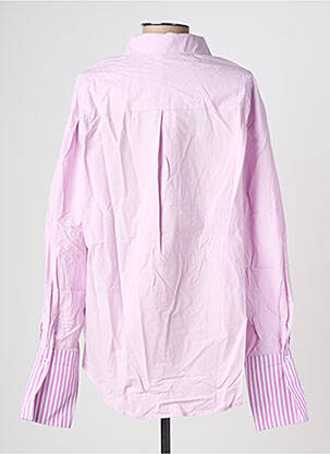 Chemisier coupe droite manches longues violet MUSY MUSE femme